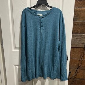 Men's Blue Henley Shirt Magellan outdoors  (M880)